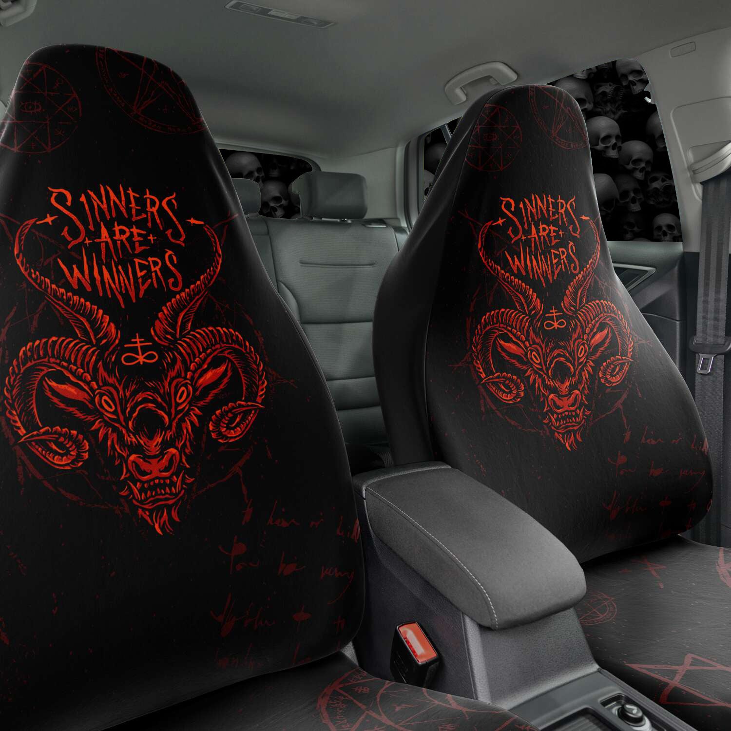 satanic goth car accessory
