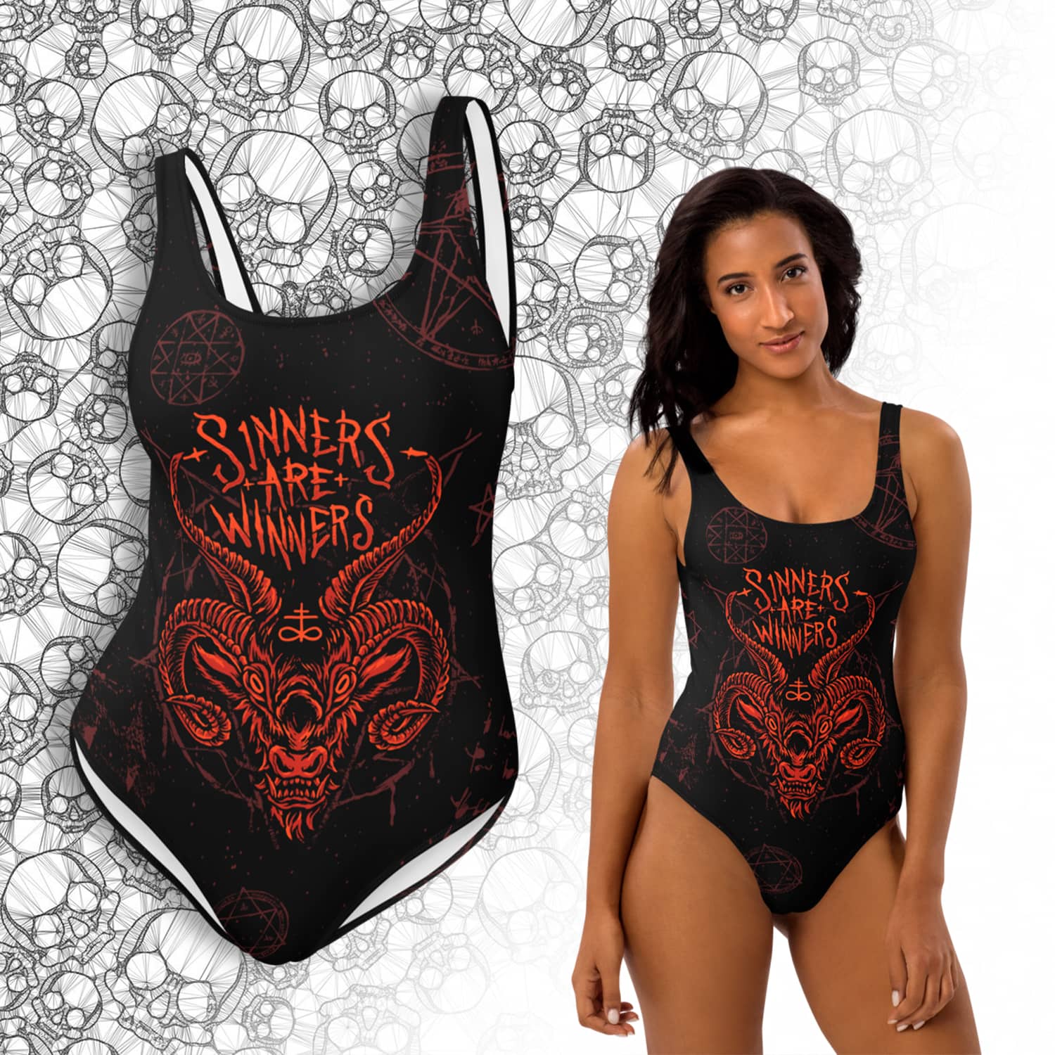 occult witchy swimsuit