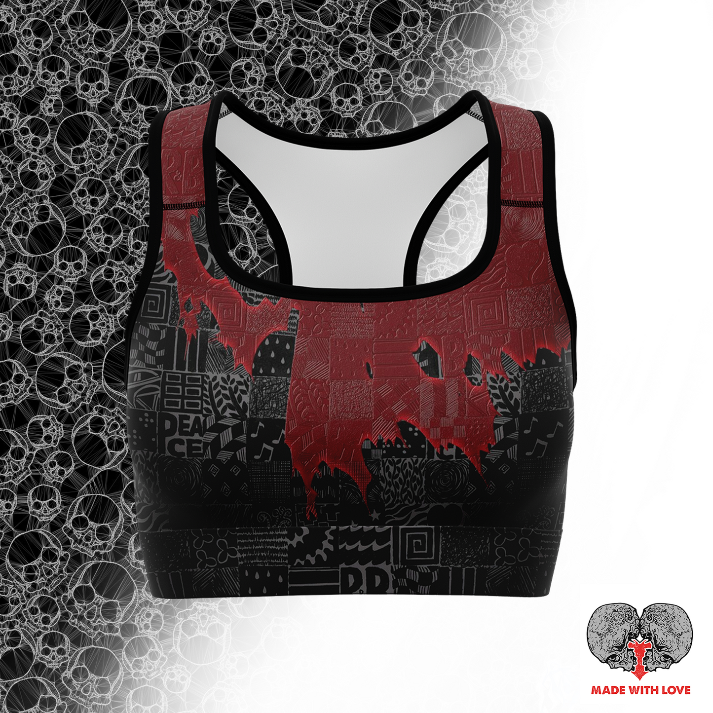 Goth Ruby Sports Bra - NeoSkull