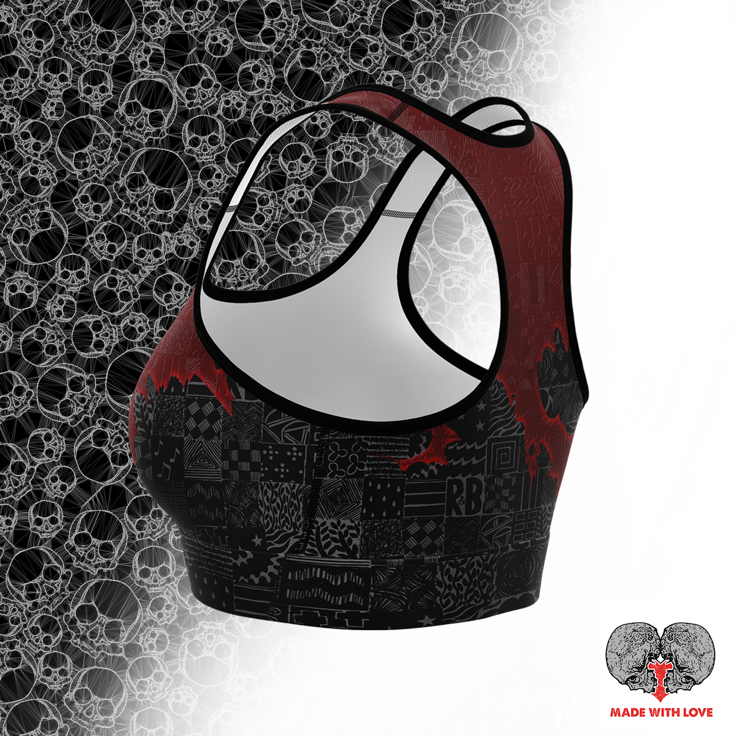 Goth Ruby Sports Bra - NeoSkull