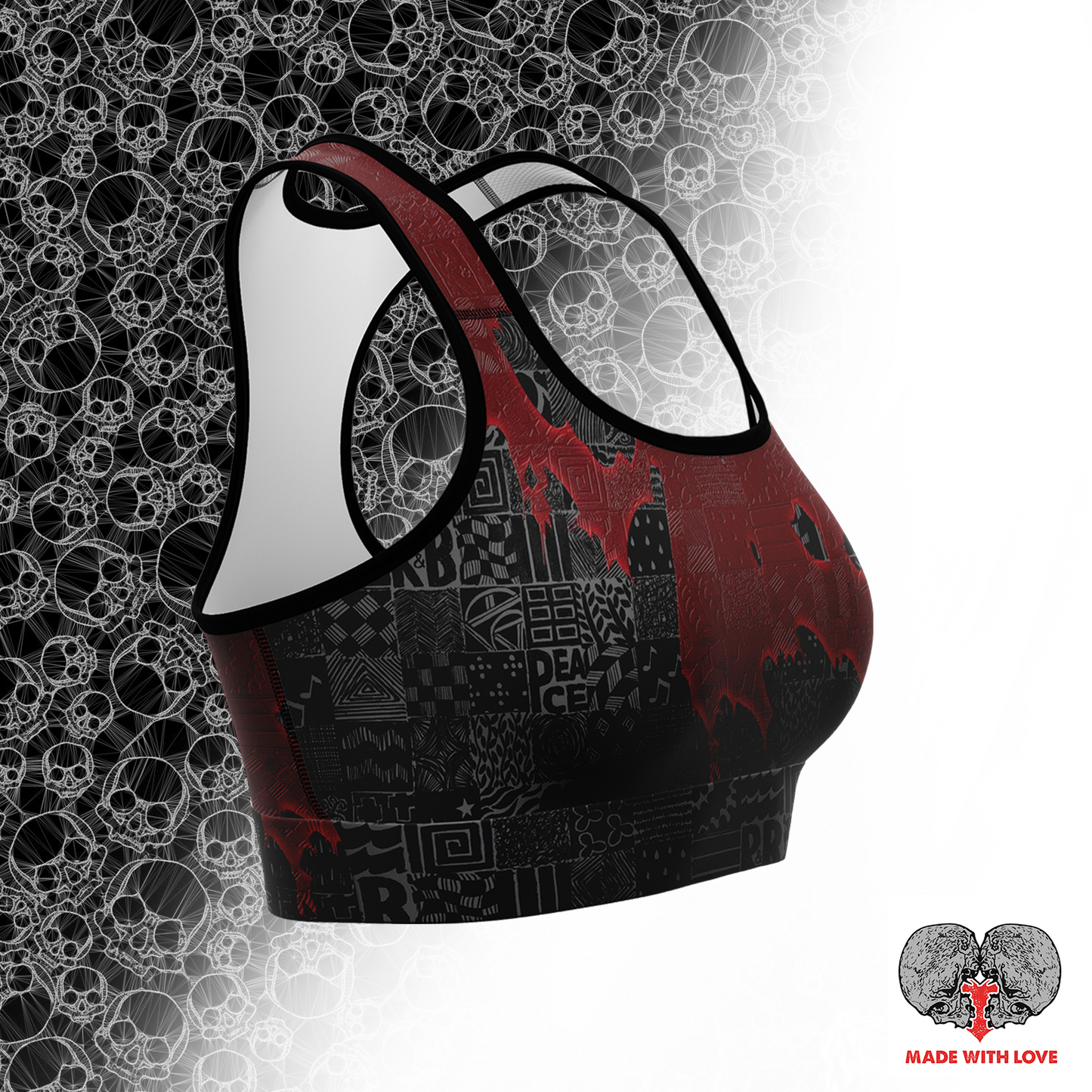 Goth Ruby Sports Bra - NeoSkull