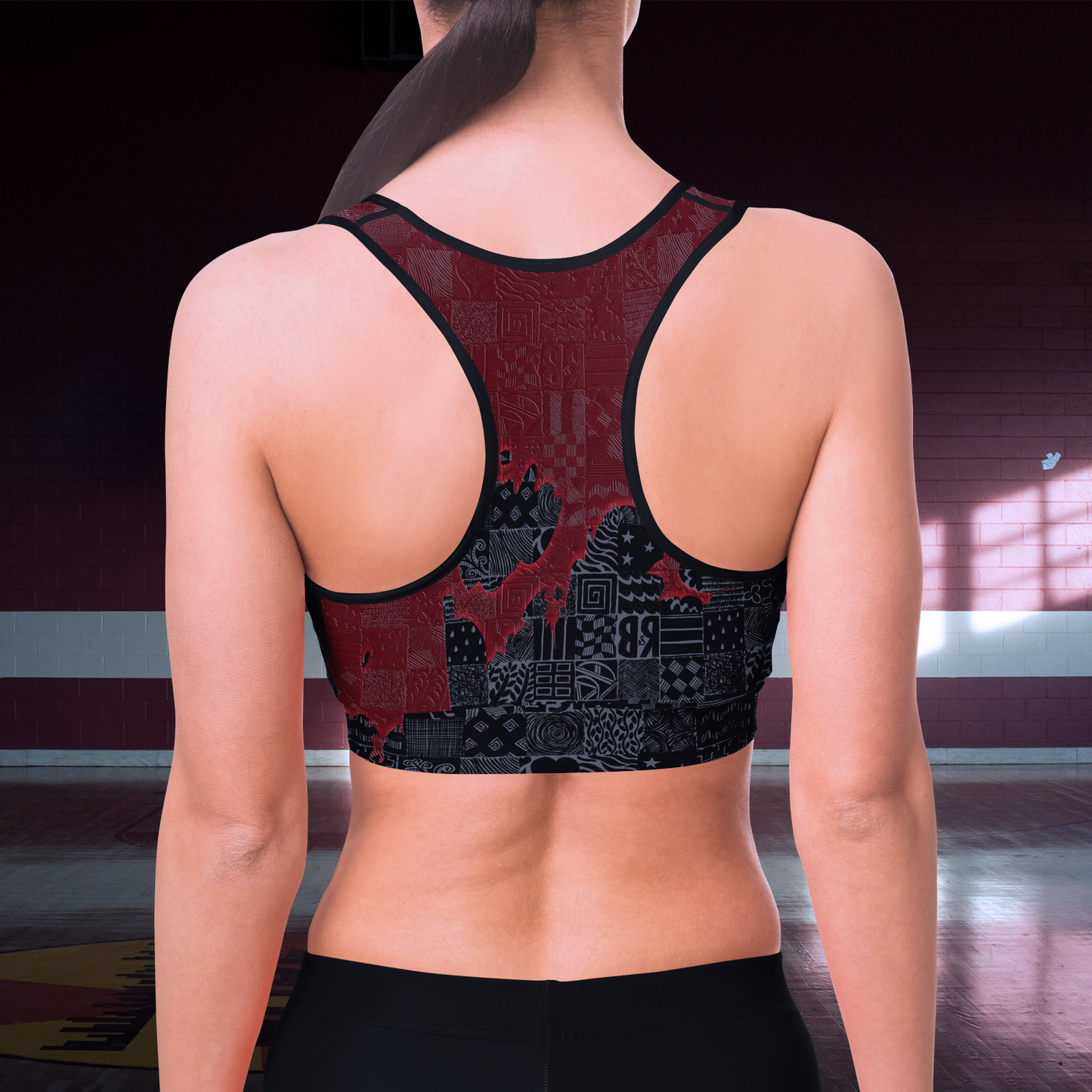 Goth Ruby Sports Bra - NeoSkull