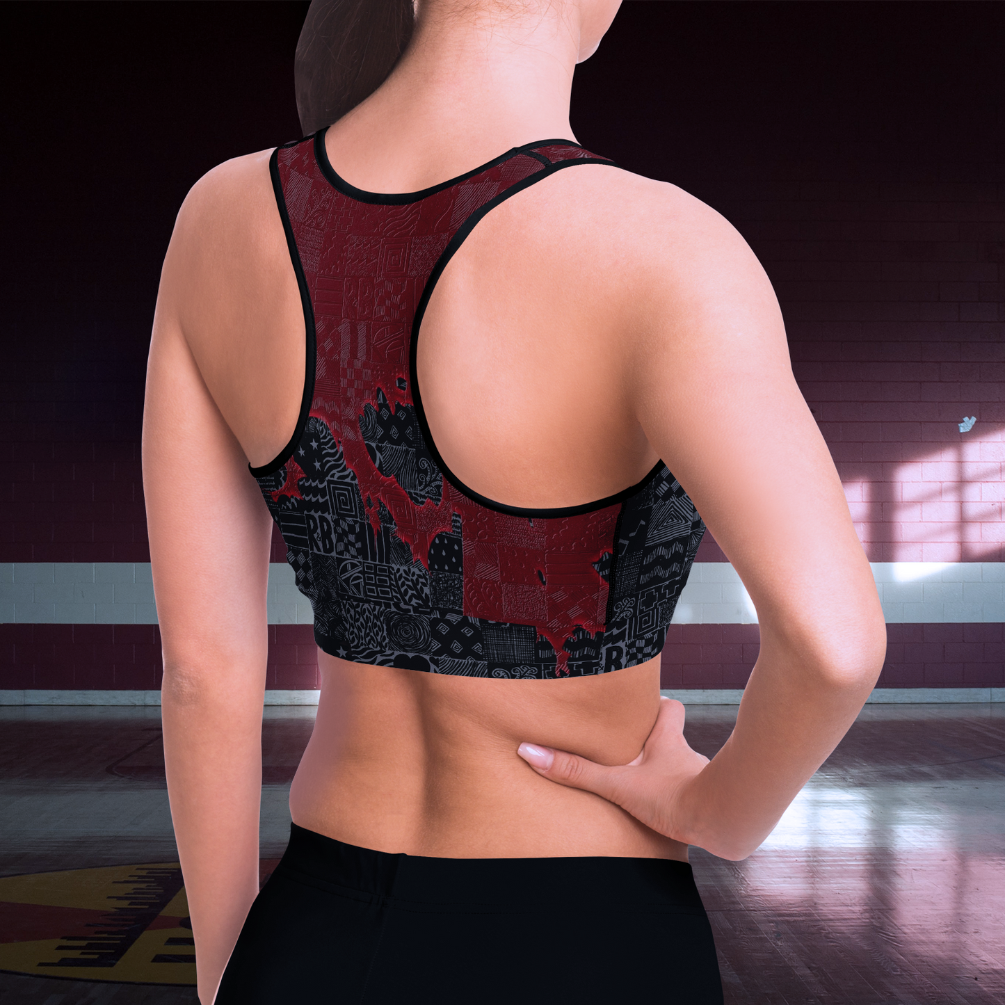 Goth Ruby Sports Bra - NeoSkull