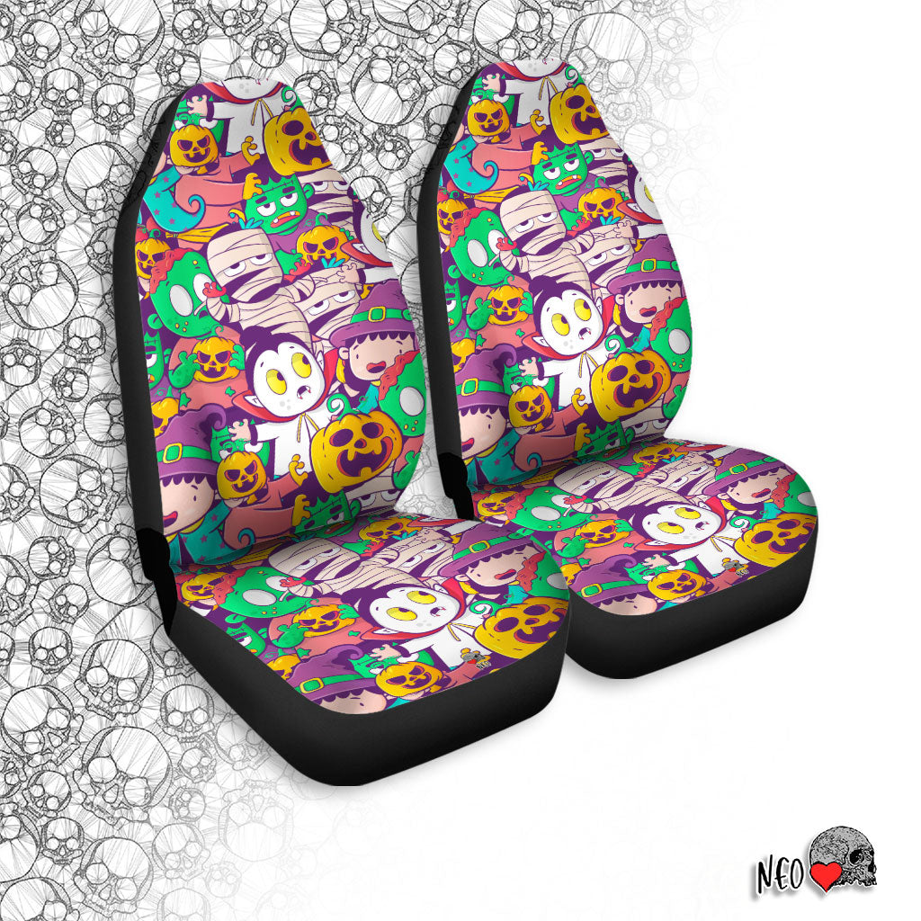 Spooky Crowd v1 Car Seat Covers