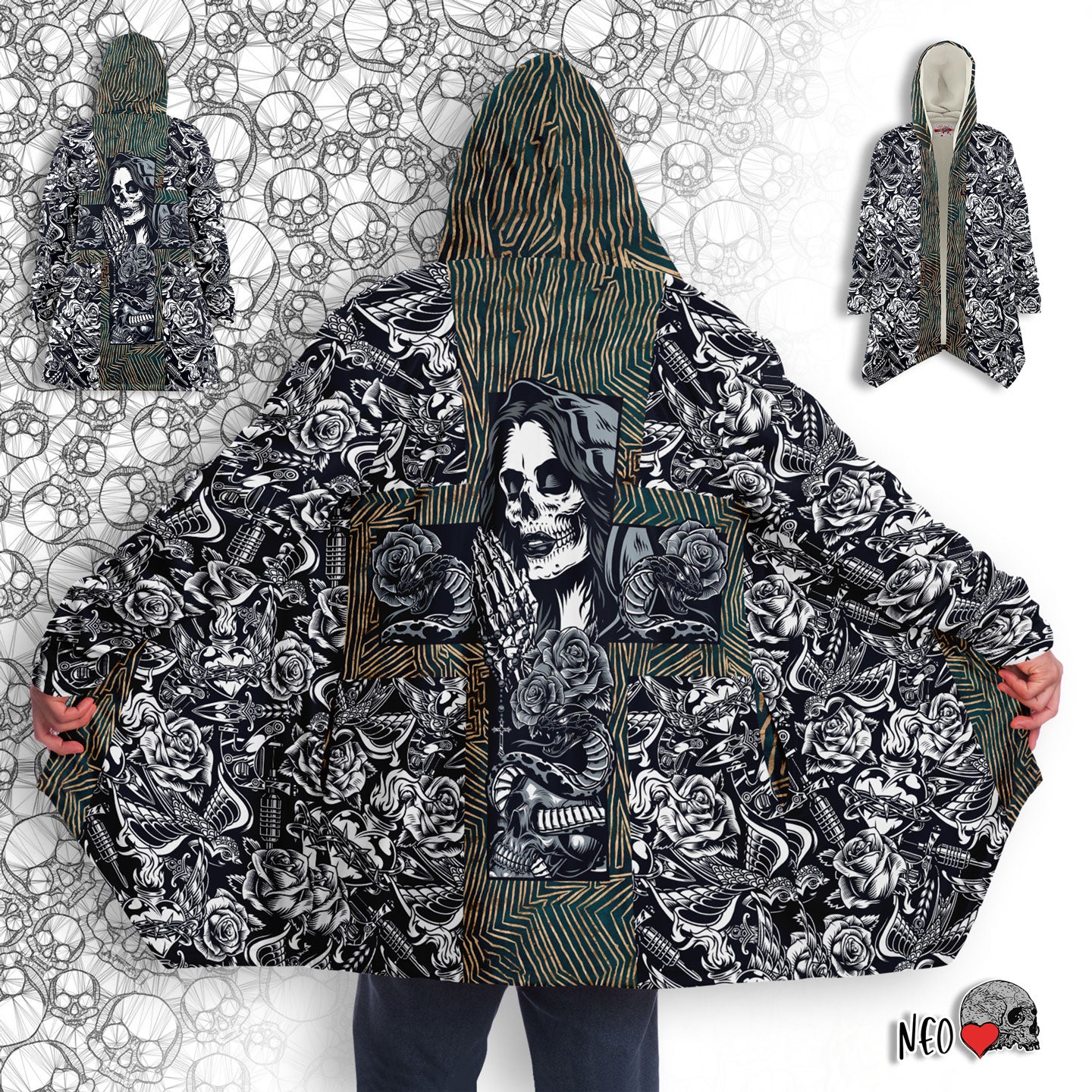 Tattoo Master Dream Hooded Cloak - NeoSkull