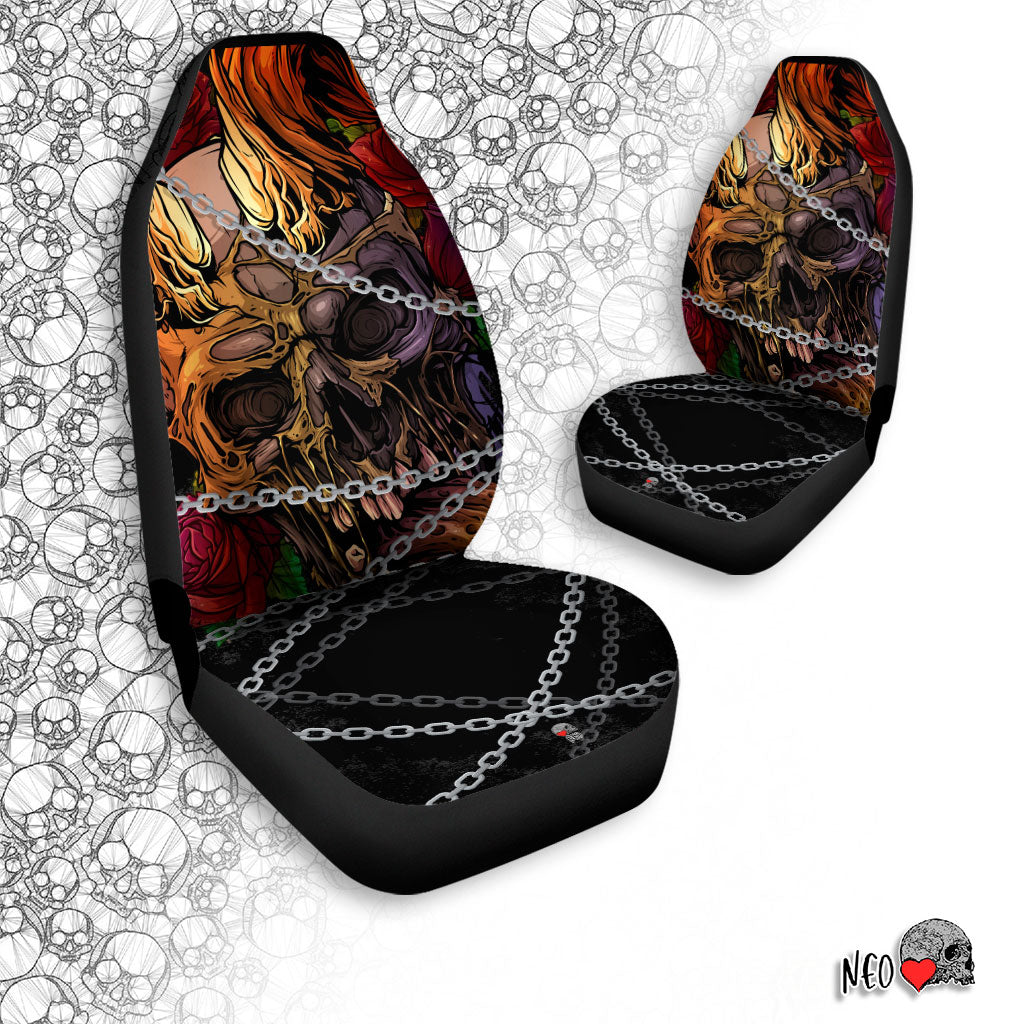 Trapped Demon Car Seat Covers - NeoSkull
