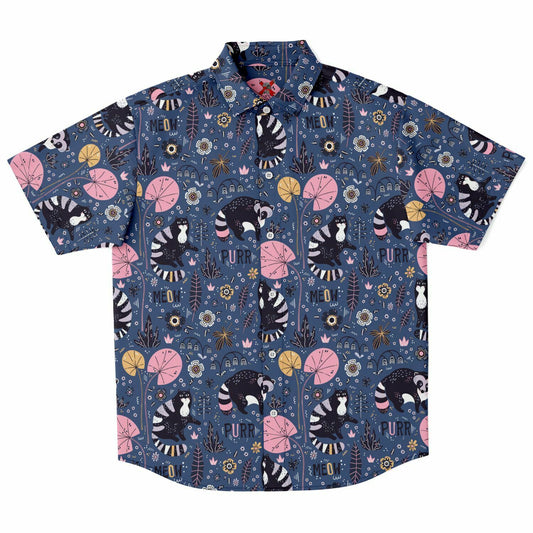 Meow Short Sleeve Button-up Shirt