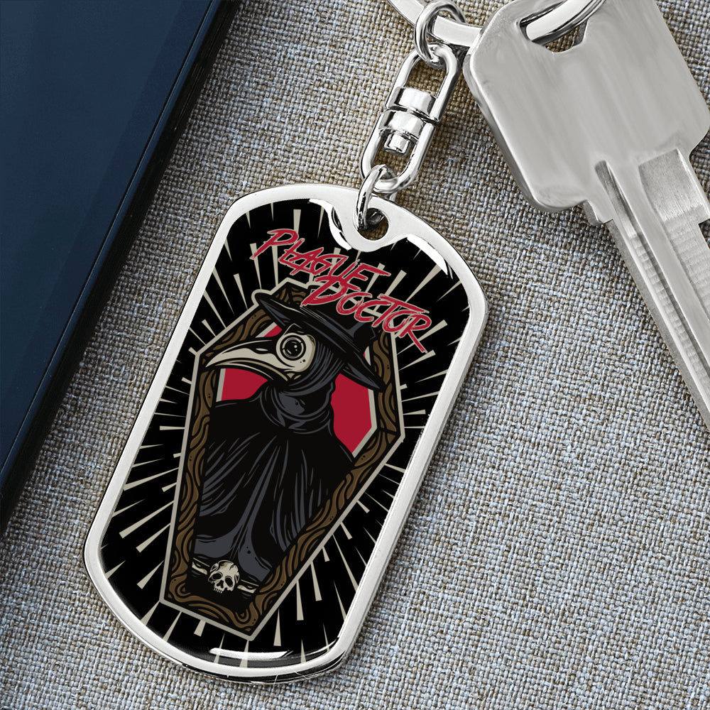 Plague Doctor Dog Tag Keychain - NeoSkull