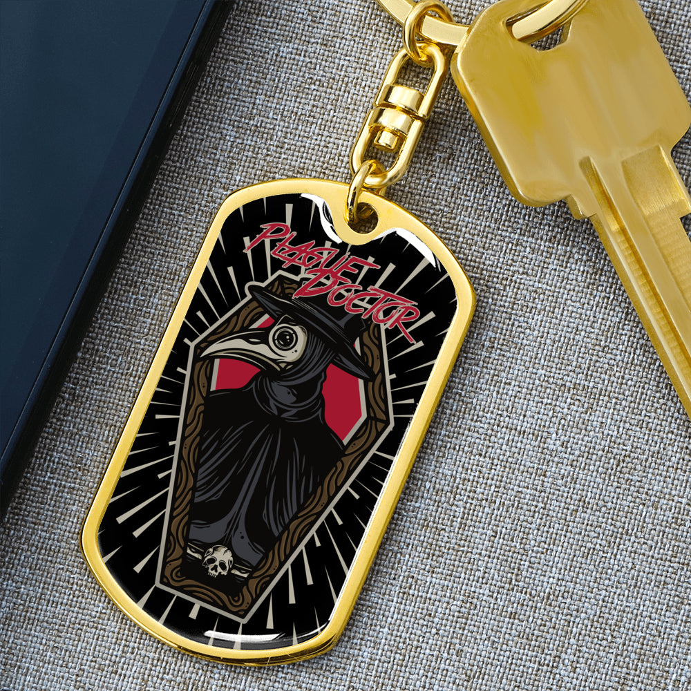 Plague Doctor Dog Tag Keychain - NeoSkull