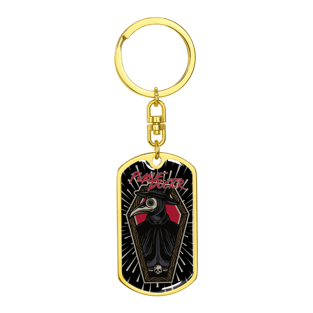 Plague Doctor Dog Tag Keychain - NeoSkull