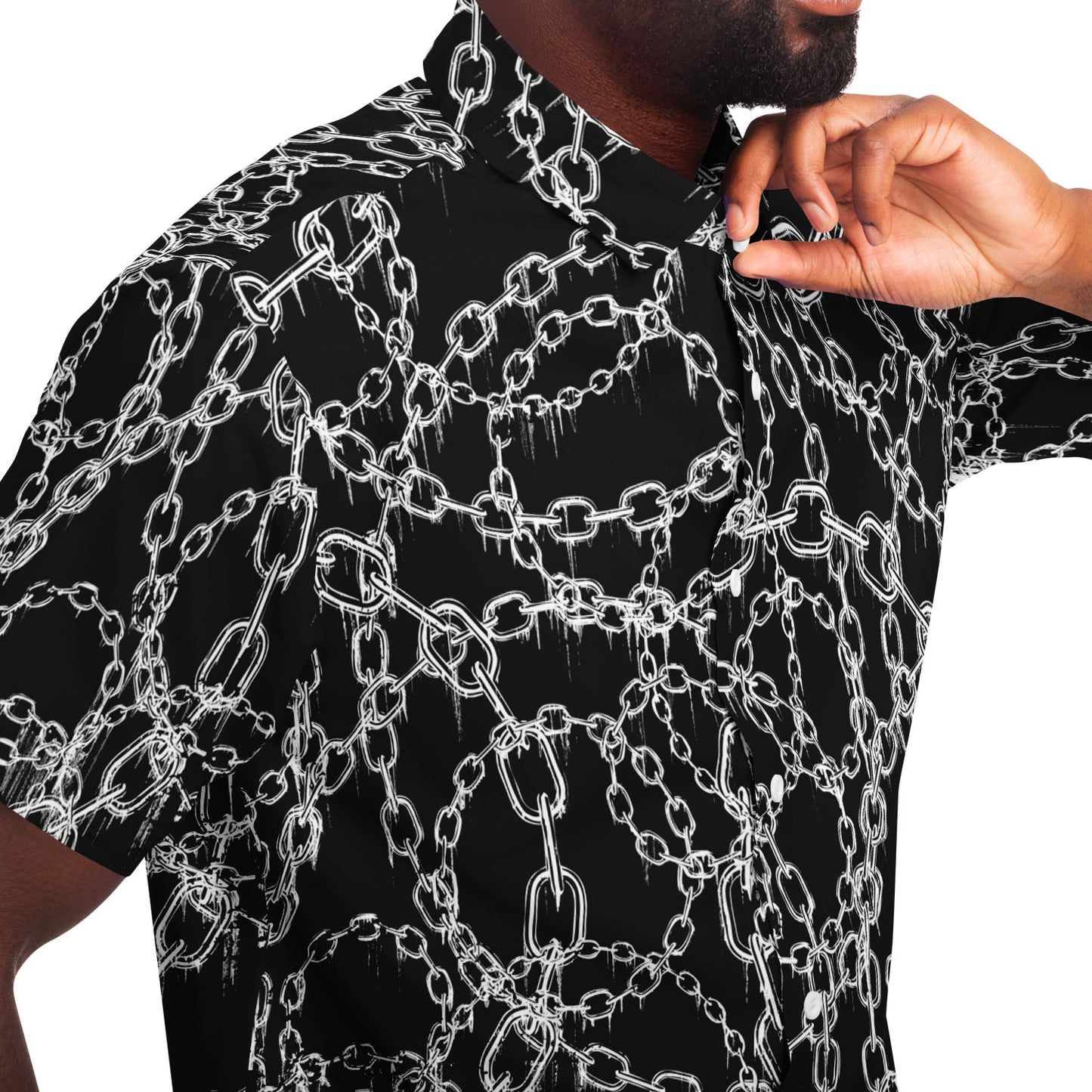 Chained Personalized short sleeve button down shirt