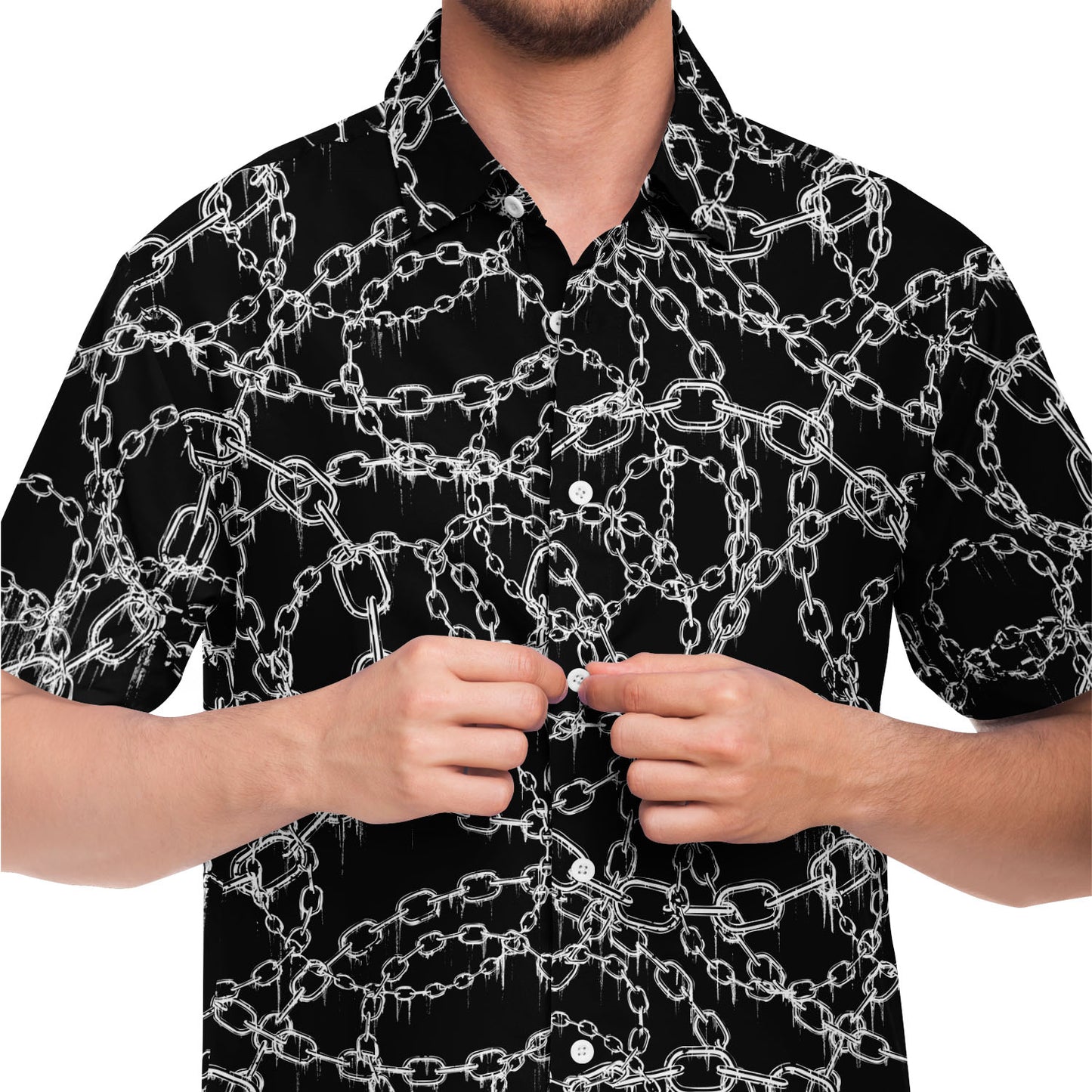 Chained Personalized short sleeve button down shirt