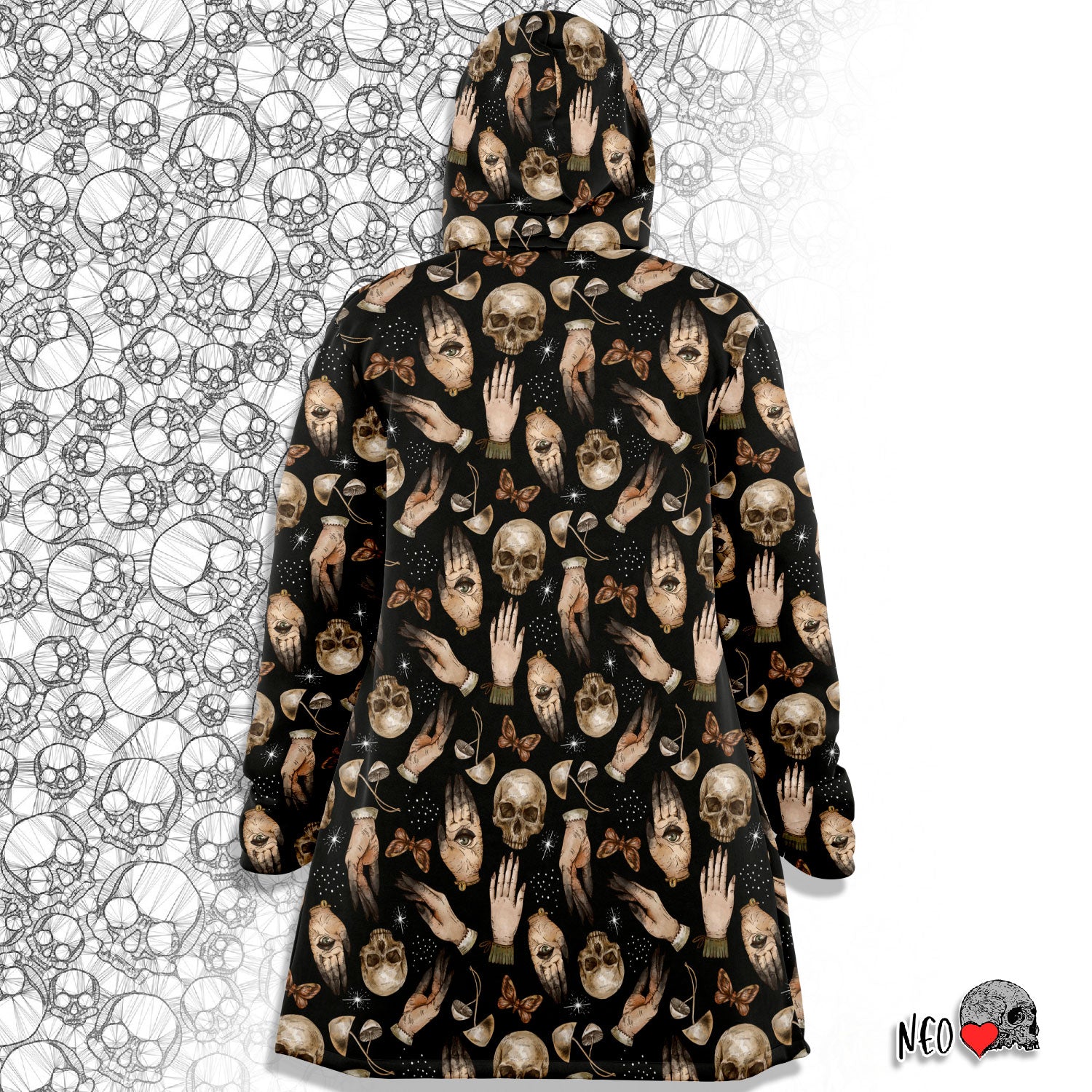 witch sign print Hooded Cloak