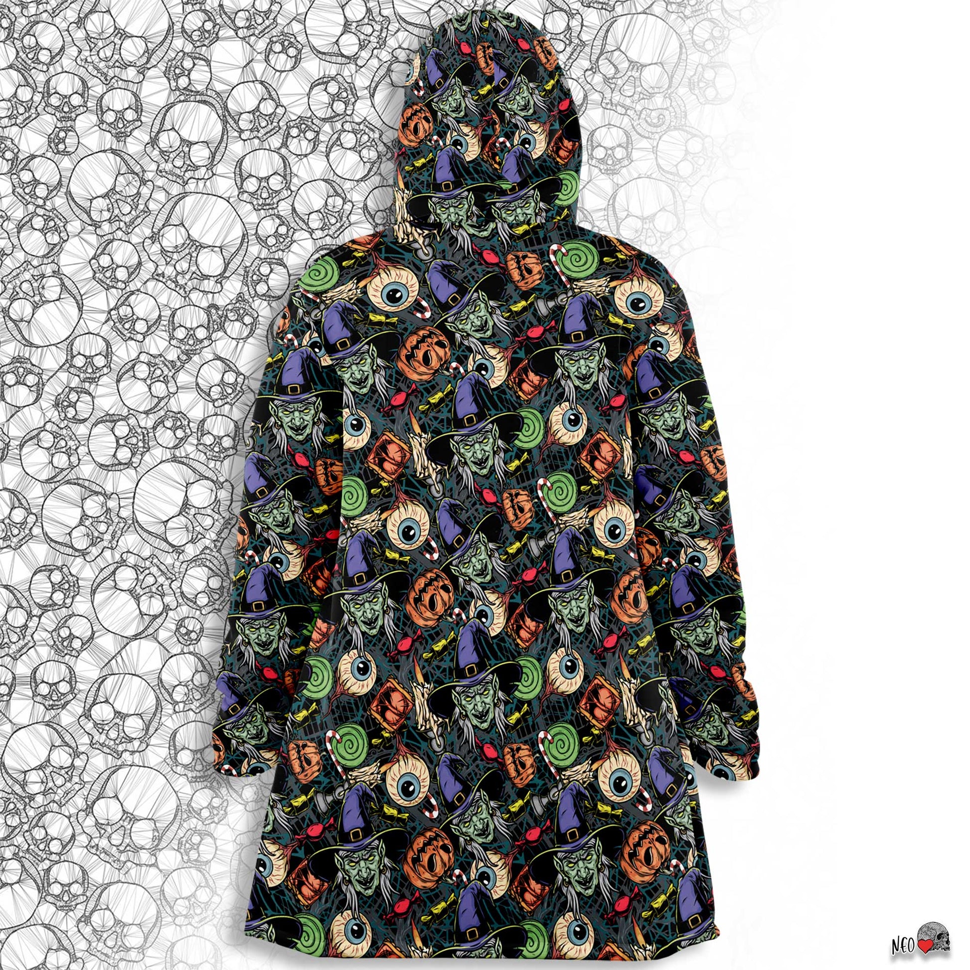 spooky witch hooded cloak