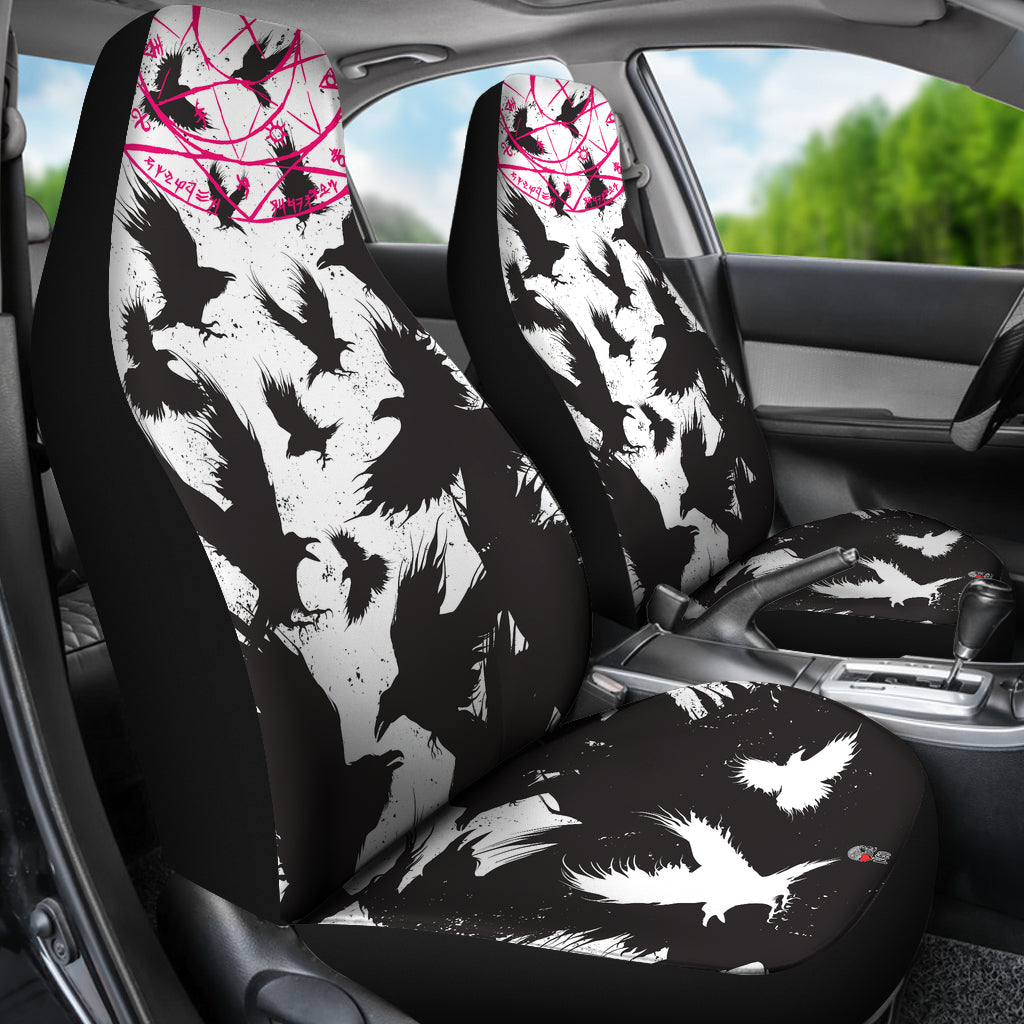 raven goth car seat covers