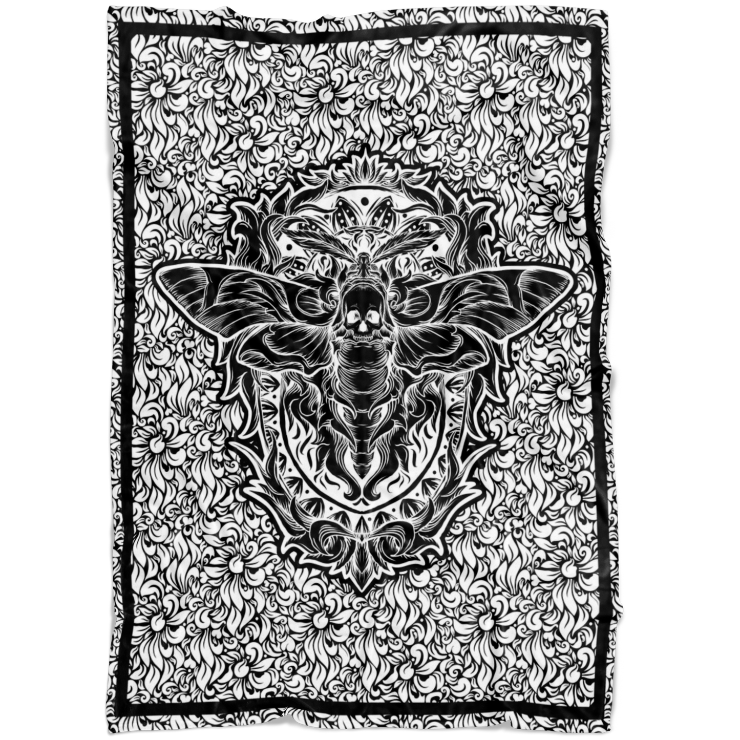 Death Moth Fleece Blanket - NeoSkull