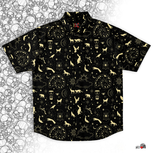 The magic is within us short sleeve button-up shirt