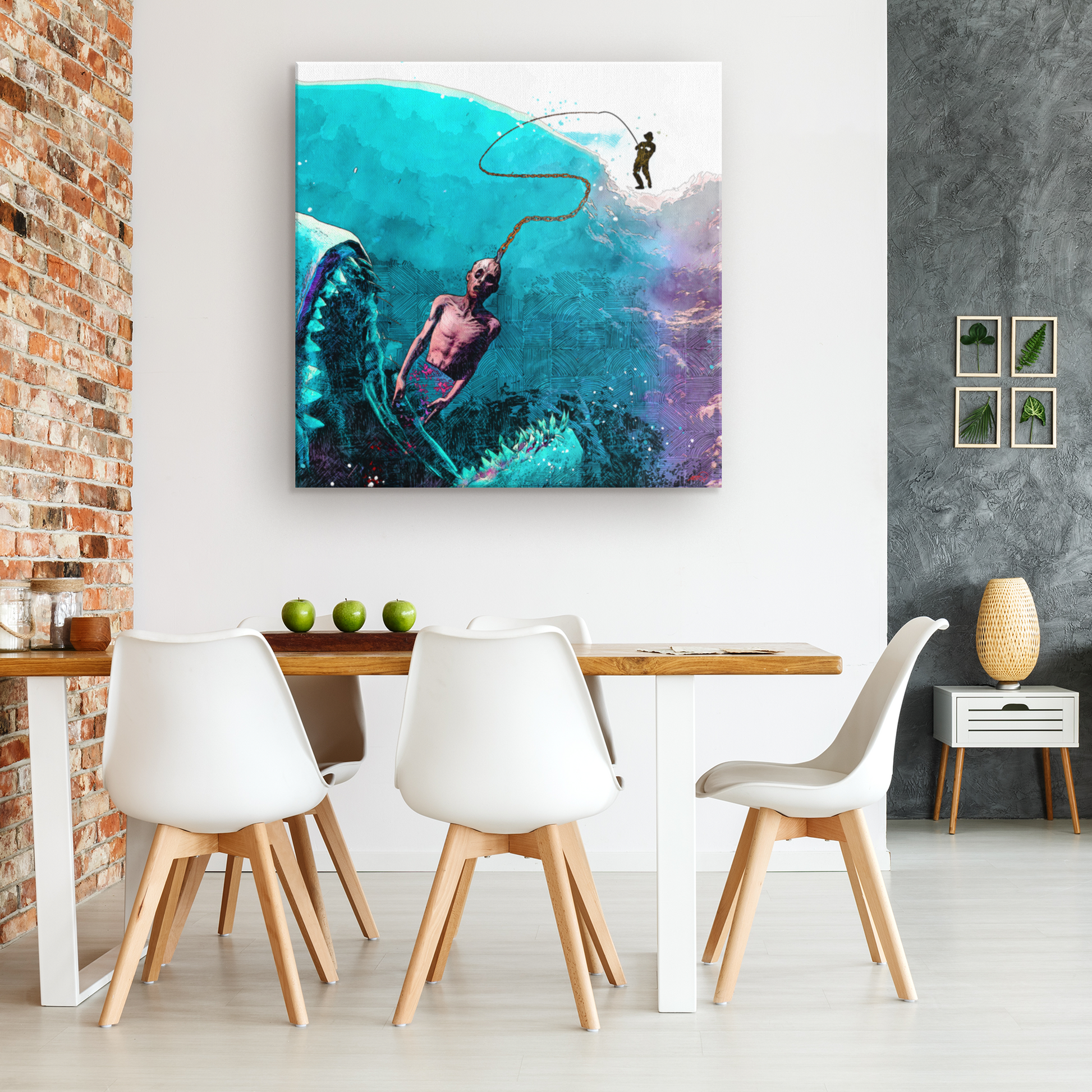 Deep Sea Fishing Canvas Wall Art - NeoSkull