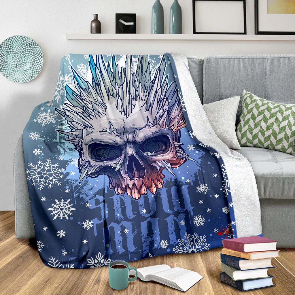 Snow Man Velveteen Plush Blanket - NeoSkull