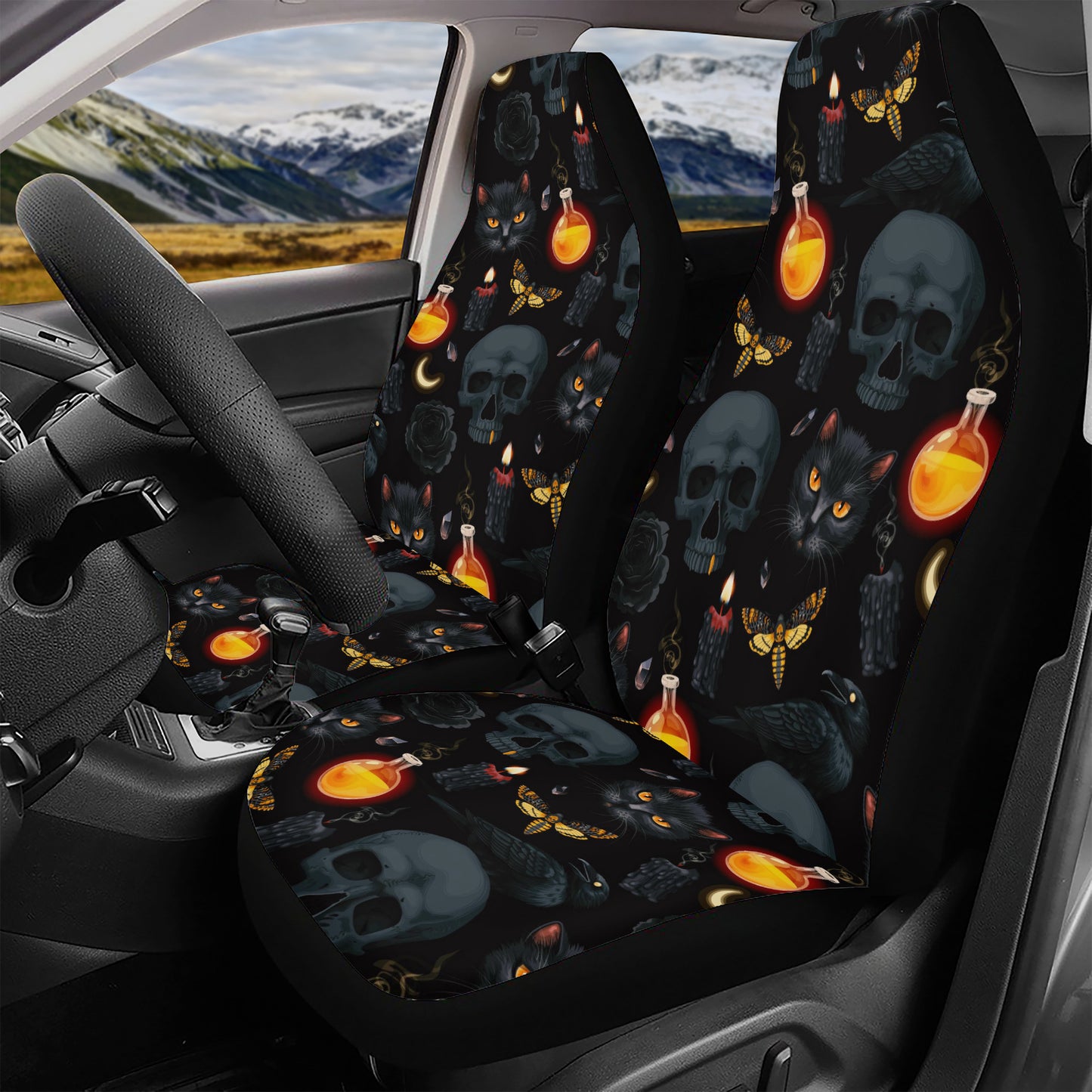 Black Magic Full Car Seat Cover Set