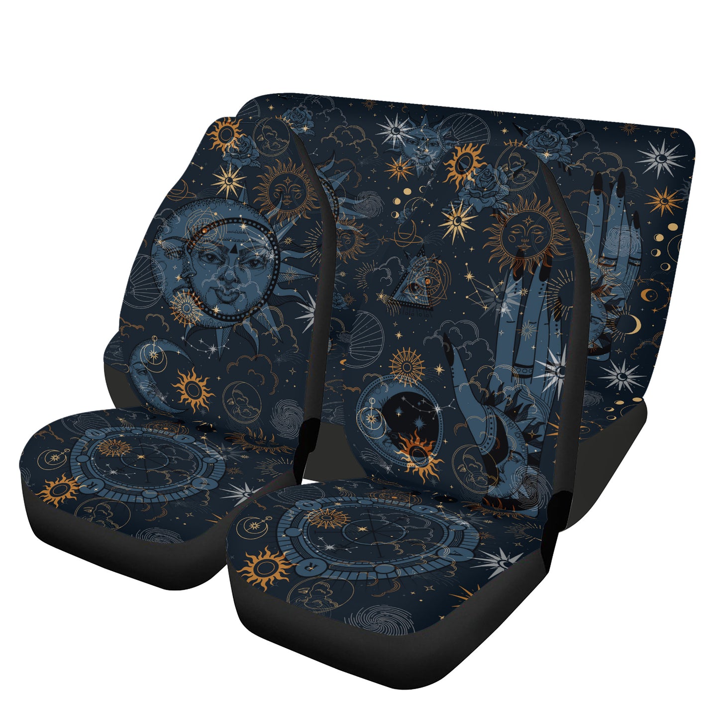 Sun Moon Full Car Seat Cover Set