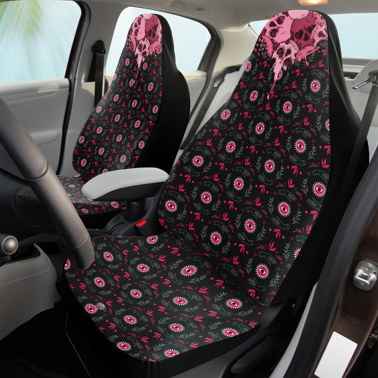 pastel goth car seat covers - neoskull