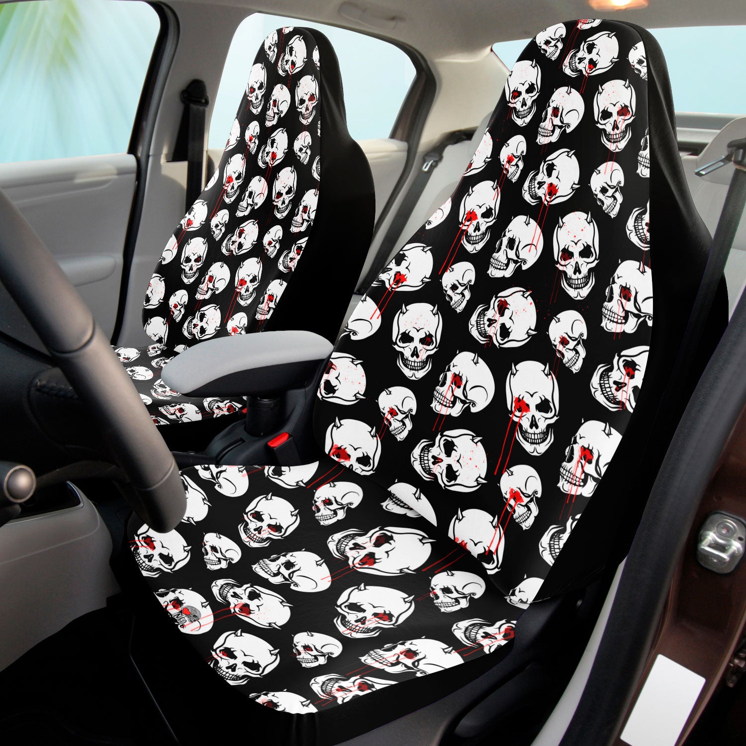 skull art Car Seat Covers