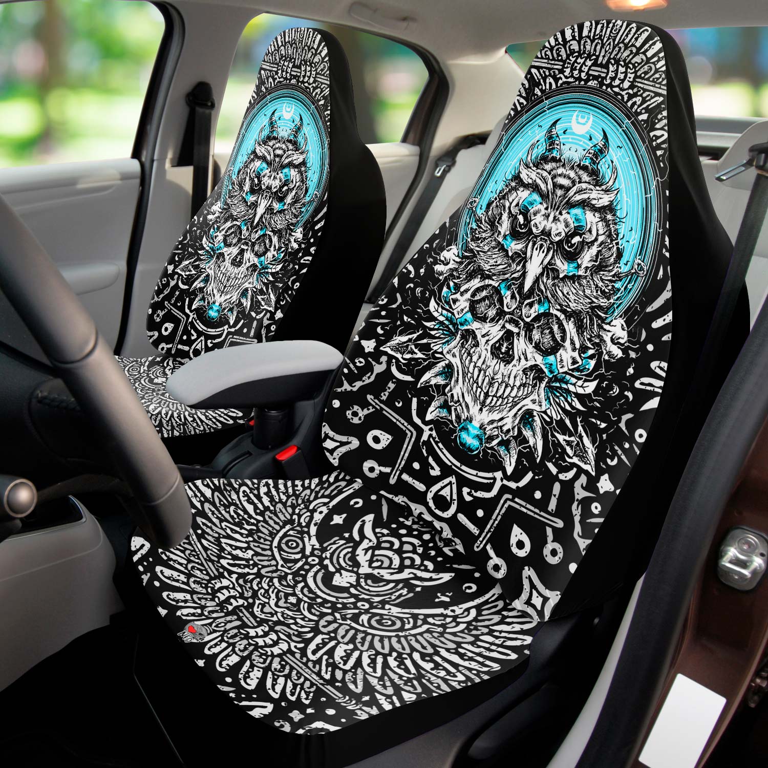 car seat covers skull