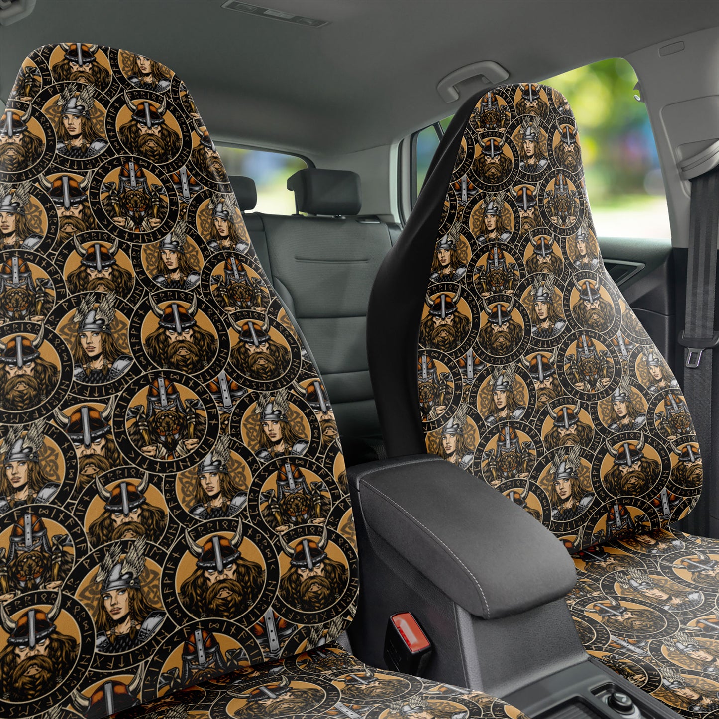 Vintage Viking and Valkyrie car seat covers