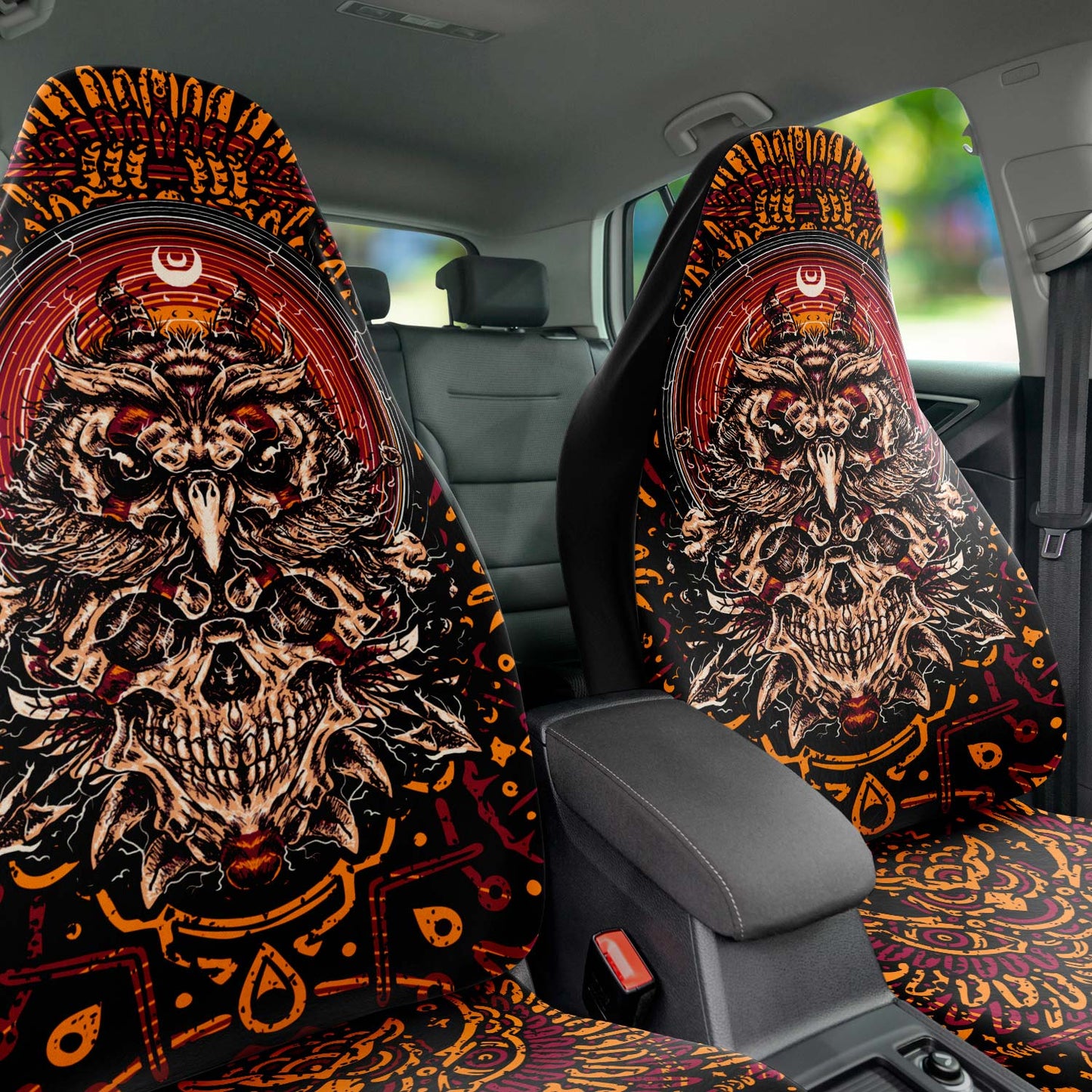 car seat covers vintage skull - neoskull