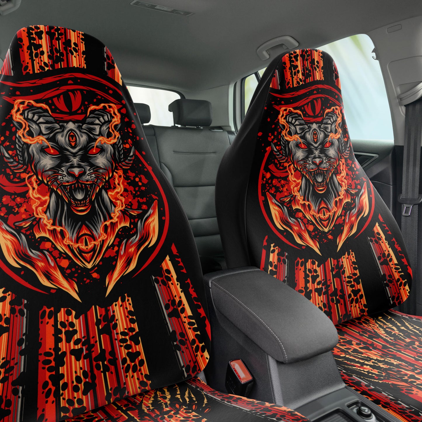 Egyptian satanic cat Car Seat Covers