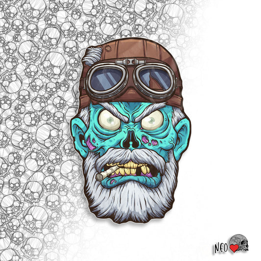 Zombie Biker shaped towel