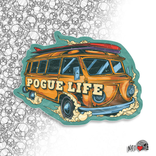 Pogue life old van shaped beach towel
