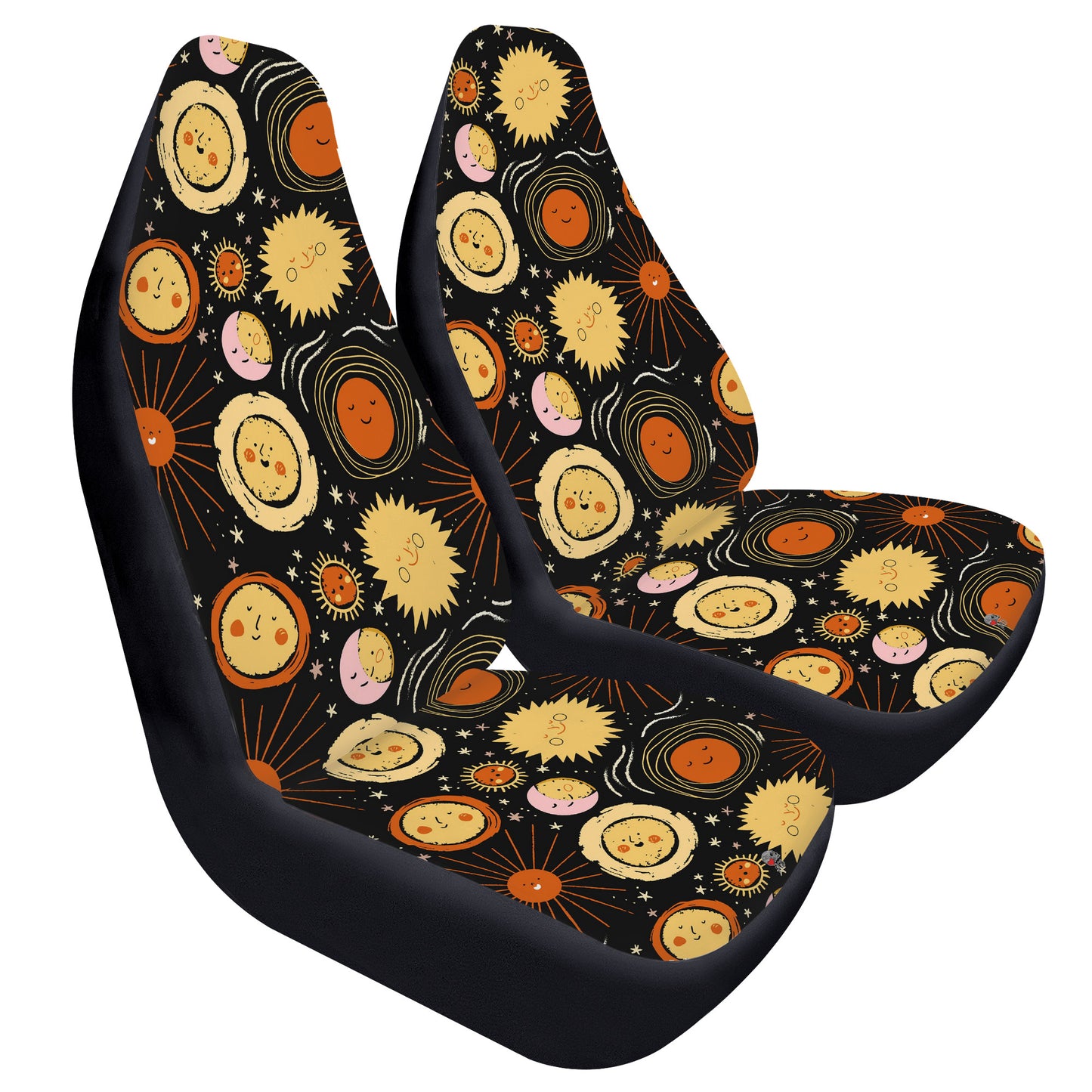 Hand drawn sun Car Seat Covers