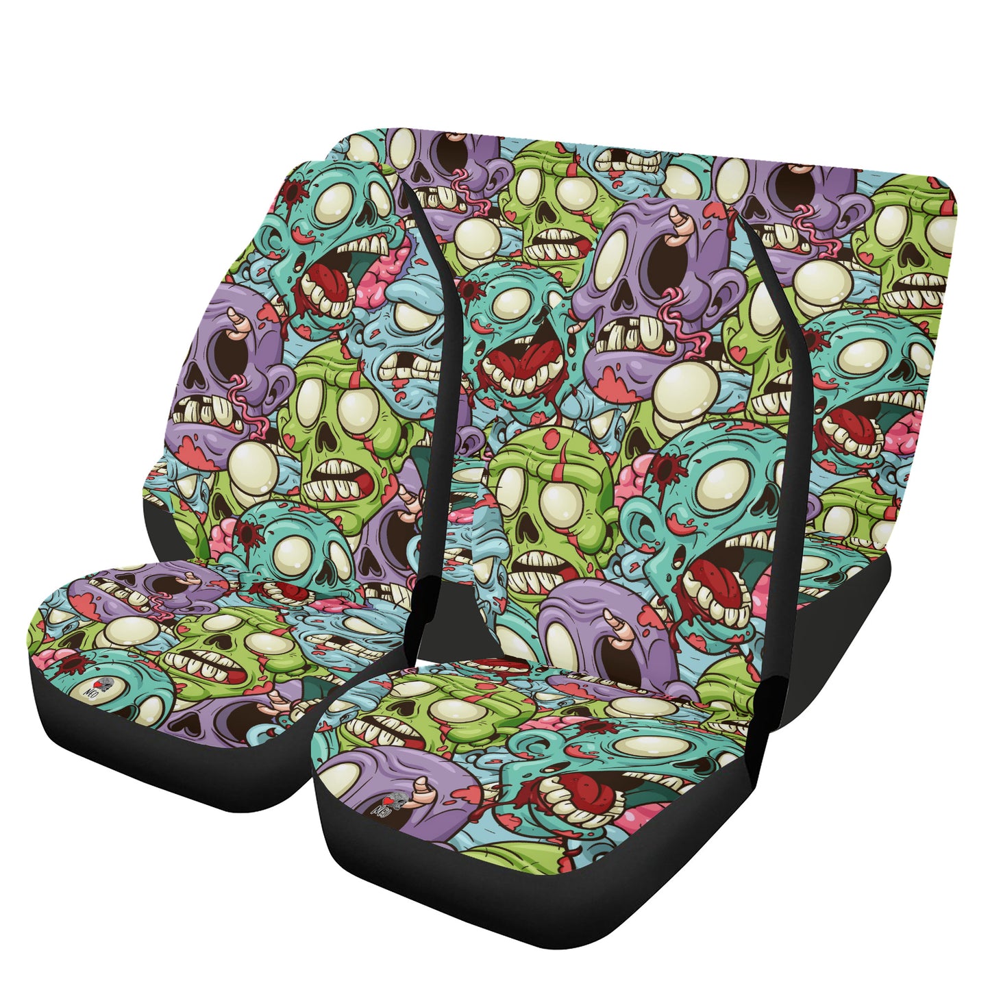 Zombie Crowd full Car Seat Cover Set