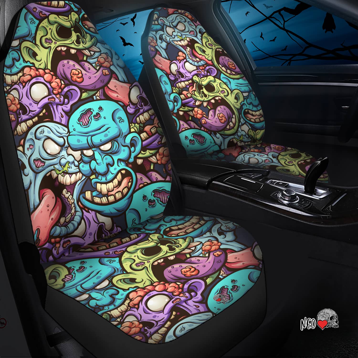 zombie cartoon art car accessories