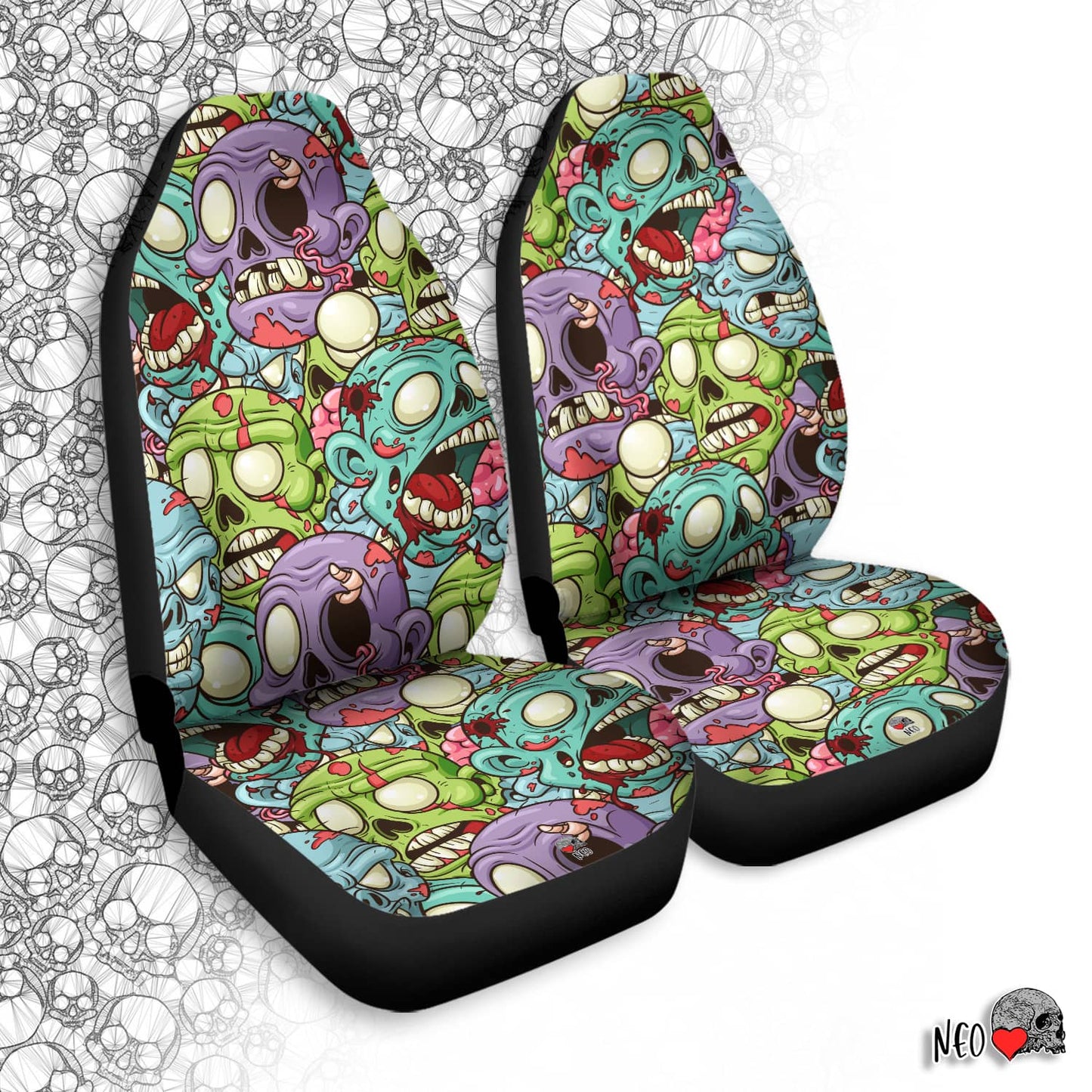 zombie cartoon car seat covers